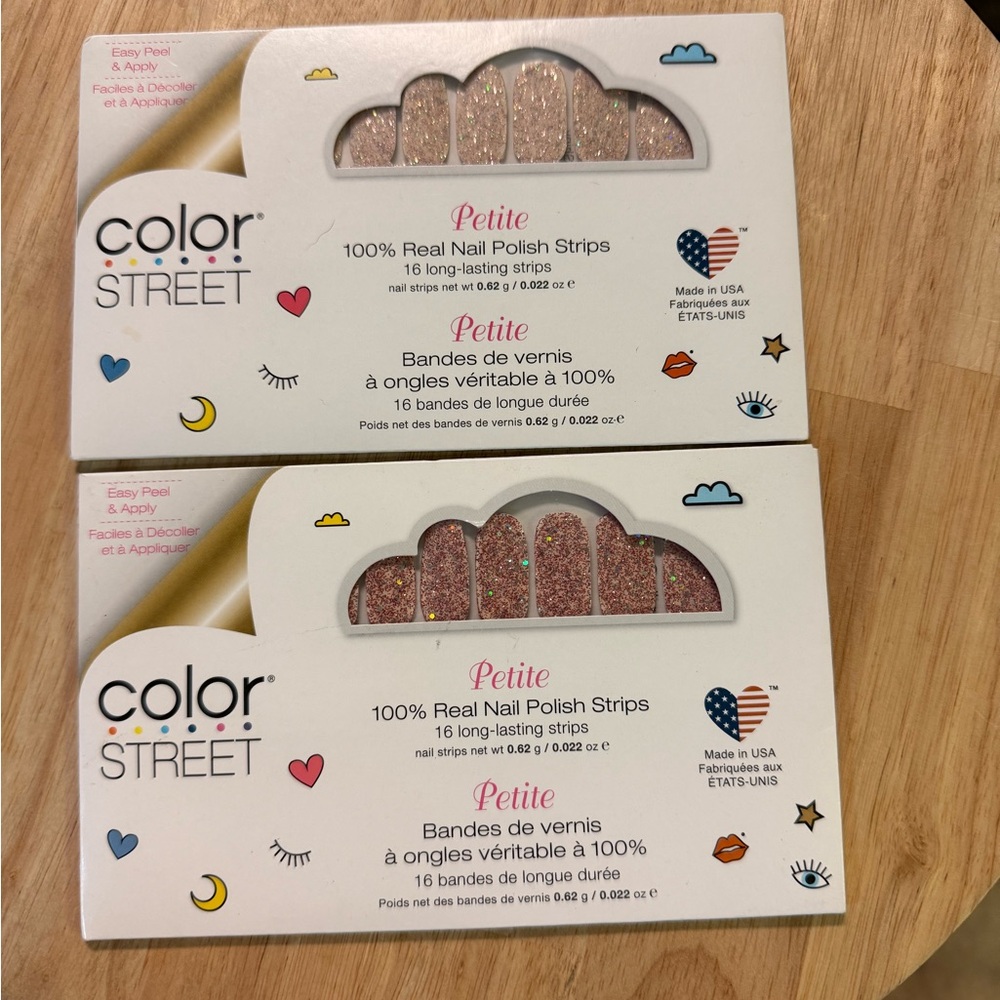 Color Street Glitterally Can't and Tiny + Shiny Nail Strips